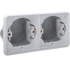 Niko - BOÎTE D'ENCASTREMENT DOUBLE HORIZONTALE ÉTANCHE POUR 2 FUNCTIONS