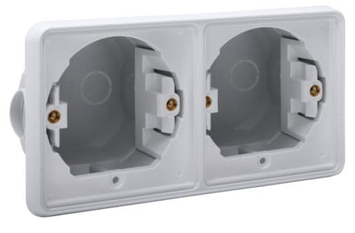 Niko - BOÎTE D'ENCASTREMENT DOUBLE HORIZONTALE ÉTANCHE POUR 2 FUNCTIONS