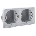 Niko - BOÎTE D'ENCASTREMENT DOUBLE HORIZONTALE ÉTANCHE POUR 2 FUNCTIONS