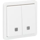 Niko - BOUTON-POUSS. DOUBLE ÉCLAIRABLE ÉTANCHE 10A, NO/NC, BORNES À VIS