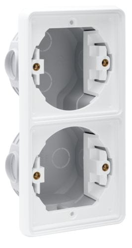 Niko - BOÎTE D'ENCASTREMENT DOUBLE VERTICALE ÉTANCHE POUR 2 FONCTIONS