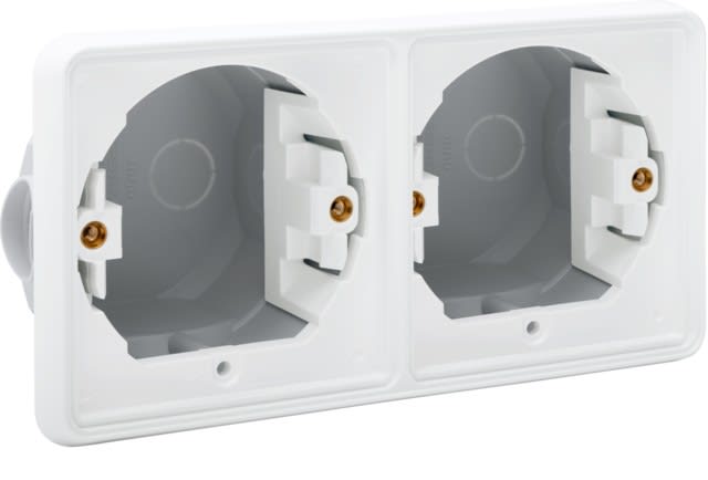 Niko - BOÎTE D'ENCASTREMENT DOUBLE HORIZONTALE ÉTANCHE POUR 2 FONCTIONS