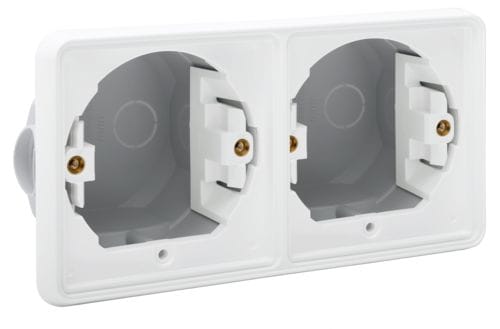 Niko - BOÎTE D'ENCASTREMENT DOUBLE HORIZONTALE ÉTANCHE POUR 2 FONCTIONS