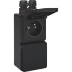 Niko - PRISE DOUBLE VERTICALE ÉTANCHE, AVEC BROCHE DE TERRE, VIS