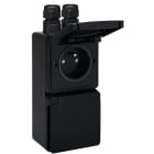 Niko - PRISE DOUBLE VERTICALE ÉTANCHE, AVEC BROCHE DE TERRE, VIS