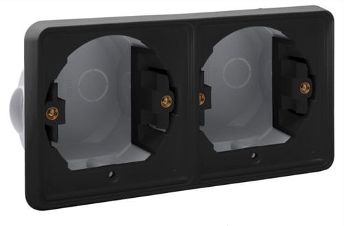 Niko - BOÎTE D'ENCASTREMENT DOUBLE HORIZONTALE ÉTANCHE POUR 2 FONCTIONS