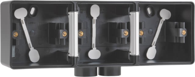 Niko - BOÎTE EN SAILLIE TRIPLE ÉTANCHE POUR 3 FONCTIONS, 2 ENTRÉES M20