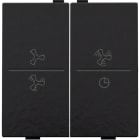 Niko - TOUCHE DBL, SYMBOLE VENTILATION, PR INTERRUPTEUR/BOUTON SANS FIL