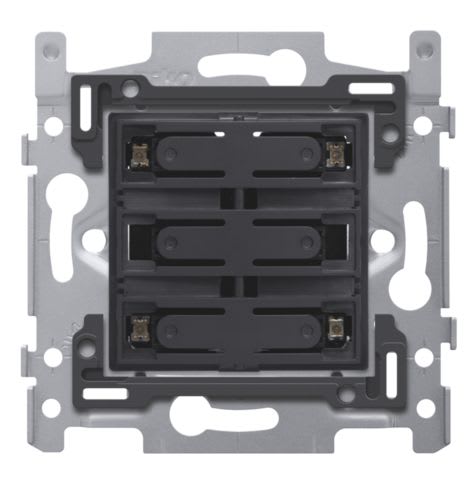 Niko - SOCLE BOUTON-POUSS QUADR., LIBRE DE POTENTIEL 24V, NO, LEDS, VIS