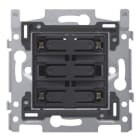 Niko - SOCLE BOUTON-POUSS QUADR., LIBRE DE POTENTIEL 24V, NO, LEDS, VIS