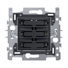 Niko - SOCLE BOUTON SEXTUPLE LIBRE DE POTENTIEL 24V, NO, LEDS, GRIFFES