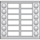 Niko - MODULE D'EXTENSION AVEC 12 SONNETTES POUR POSTE EXT. EN SAILLIE