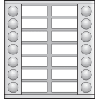 Niko - MODULE D'EXTENSION AVEC 14 SONNETTES POUR POSTE EXT. EN SAILLIE
