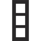 Niko - PLAQUE DE RECOUVREMENT TRIPLE, 60MM D'ENTRAXE, VERTICALE