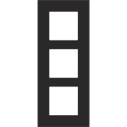 Niko - PLAQUE DE RECOUVREMENT TRIPLE, 60MM D'ENTRAXE, VERTICALE