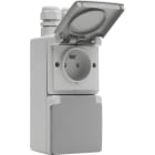 Niko - PRISE DOUBLE VERTICALE ÉTANCHE, AVEC BROCHE DE TERRE, VIS