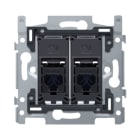 Niko - 2 CONNEXIONS RJ45 UTP CAT. 6A, PLAT, 60X71, VIS