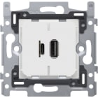 Niko - DOUBLE CHARGEUR USB-A ET USB-C INTELLIGENT, SOCLE 60X71, VIS