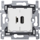 Niko - DOUBLE CHARGEUR USB-A ET USB-C INTELLIGENT, SOCLE 60X71, VIS