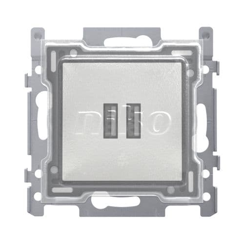Niko - CHARGEUR USB-A DOUBLE 3,5A, FINITION ET CAPUCHON DE PROTECTION