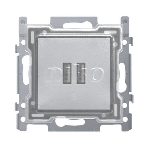 Niko - CHARGEUR USB-A DOUBLE 3,5A, FINITION ET CAPUCHON DE PROTECTION