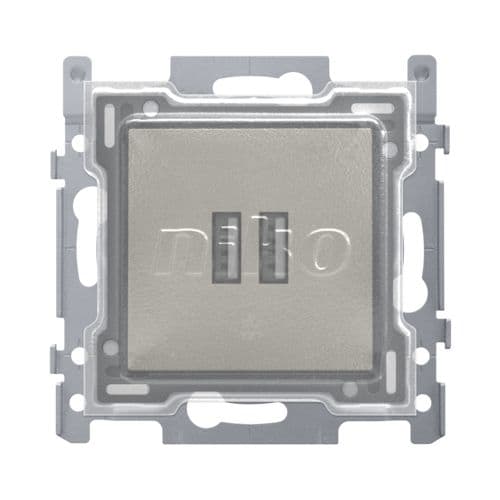 Niko - CHARGEUR USB-A DOUBLE 3,5A, FINITION ET CAPUCHON DE PROTECTION