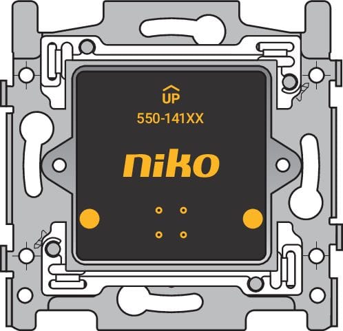 Niko - PLATINE MURALE SIMPLE AVEC SOCLE, 60X71MM, GRIFFES