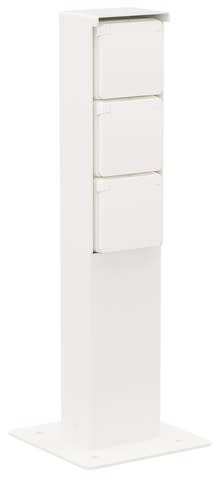 Niko - BORNE DE JARDIN AVEC 3 PRISES, BROCHE DE TERRE, SOCLE