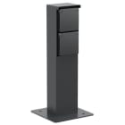 Niko - BORNE DE JARDIN AVEC 2 PRISES, BROCHE DE TERRE, SOCLE