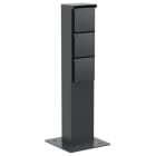 Niko - BORNE DE JARDIN AVEC 3 PRISES, BROCHE DE TERRE, SOCLE