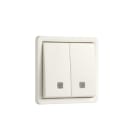 Niko - BOUTON-POUSS. DOUBLE ÉCLAIRABLE ÉTANCHE 10A, NO/NC, BORNES À VIS