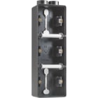 Niko - BOÎTE EN SAILLIE TRIPLE ÉTANCHE POUR 3 FONCTIONS, 2 ENTRÉES M20