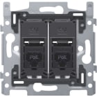 Niko - 2 CONNEXIONS RJ45 UTP CAT6, POE++, PLAT, 60X71, VIS