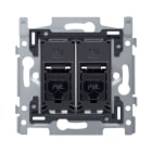Niko - 2 CONNEXIONS RJ45 UTP CAT6, POE++, PLAT, 60X71, VIS