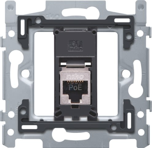 Niko - 1 CONNEXION RJ45 STP CAT6, POE++, PLAT, 60X71, VIS