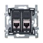 Niko - 2 CONNEXIONS RJ45 STP CAT6, POE++, PLAT, 60X71, VIS