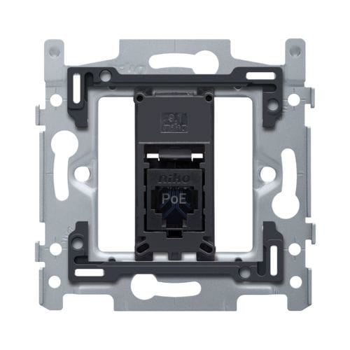 Niko - 1 CONNEXION RJ45 UTP CAT6A, POE++, PLAT, 60X71, VIS