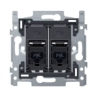 Niko - 2 CONNEXIONS RJ45 UTP CAT6A, POE++, PLAT, 60X71, VIS