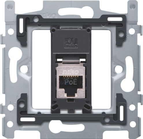 Niko - 1 CONNEXION RJ45 STP CAT6A, POE++, PLAT, 60X71, VIS