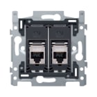 Niko - 2 CONNEXIONS RJ45 STP CAT6A, POE++, PLAT, 60X71, VIS