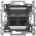 Niko - 2 CONNEXIONS RJ45 UTP CAT6, POE++, OBLIQUE, 60X71, VIS
