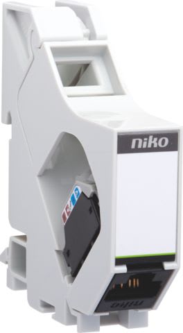 Niko - MODULE RAIL DIN AVEC CONNECTEUR RJ45 NON BLINDÉ UTP CAT6, POE++