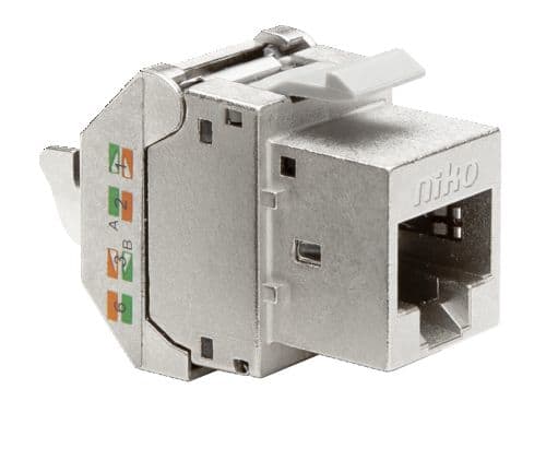 Niko - CONNECTEUR RJ45 BLINDÉ STP CAT6, POE++, POUR MAX. 250MHZ