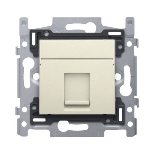 Niko - 1 CONNEXION RJ45 STP CAT5E + FINITION, POE++, PLAT, 60X71, VIS