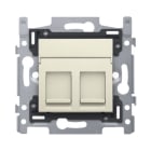 Niko - 2 CONNEXIONS RJ45 STP CAT5E + FINITION, POE++, PLAT, 60X71, VIS