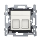 Niko - 2 CONNEXIONS RJ45 UTP CAT5E + FINITION, POE++, PLAT, 60X71, VIS