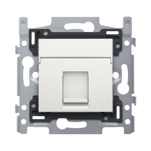 Niko - 1 CONNEXION RJ45 STP CAT5E + FINITION, POE++, PLAT, 60X71, VIS