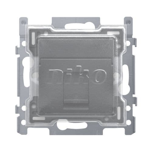 Niko - 1 CONN. RJ45 STP CAT. 6A, POE++, PLAT, VIS, CAPUCHON PROTECTION