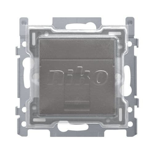 Niko - 1 CONN. RJ45 STP CAT. 6A, POE++, PLAT, VIS, CAPUCHON PROTECTION