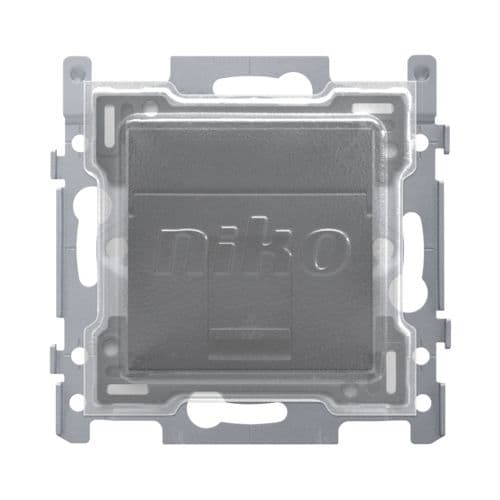 Niko - 1 CONN. RJ45 STP CAT. 6A, POE++, PLAT, VIS, CAPUCHON PROTECTION